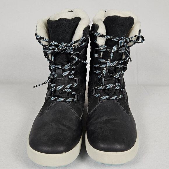 Merrell Heidi Waterproof Suede Sherpa Womens Snow Boot Winter Black 5 Size 36 - Picture 2 of 16